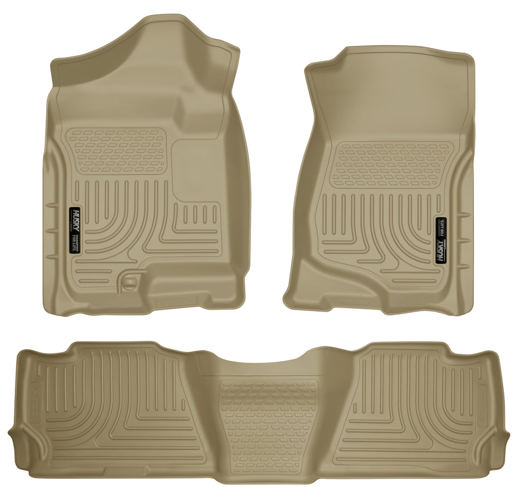 Husky Liners 07-13 GM Escalade ESV/Avalanche/Suburban WeatherBeater Tan Front/2nd Row Floor Liners-Husky Liners-HSL98263