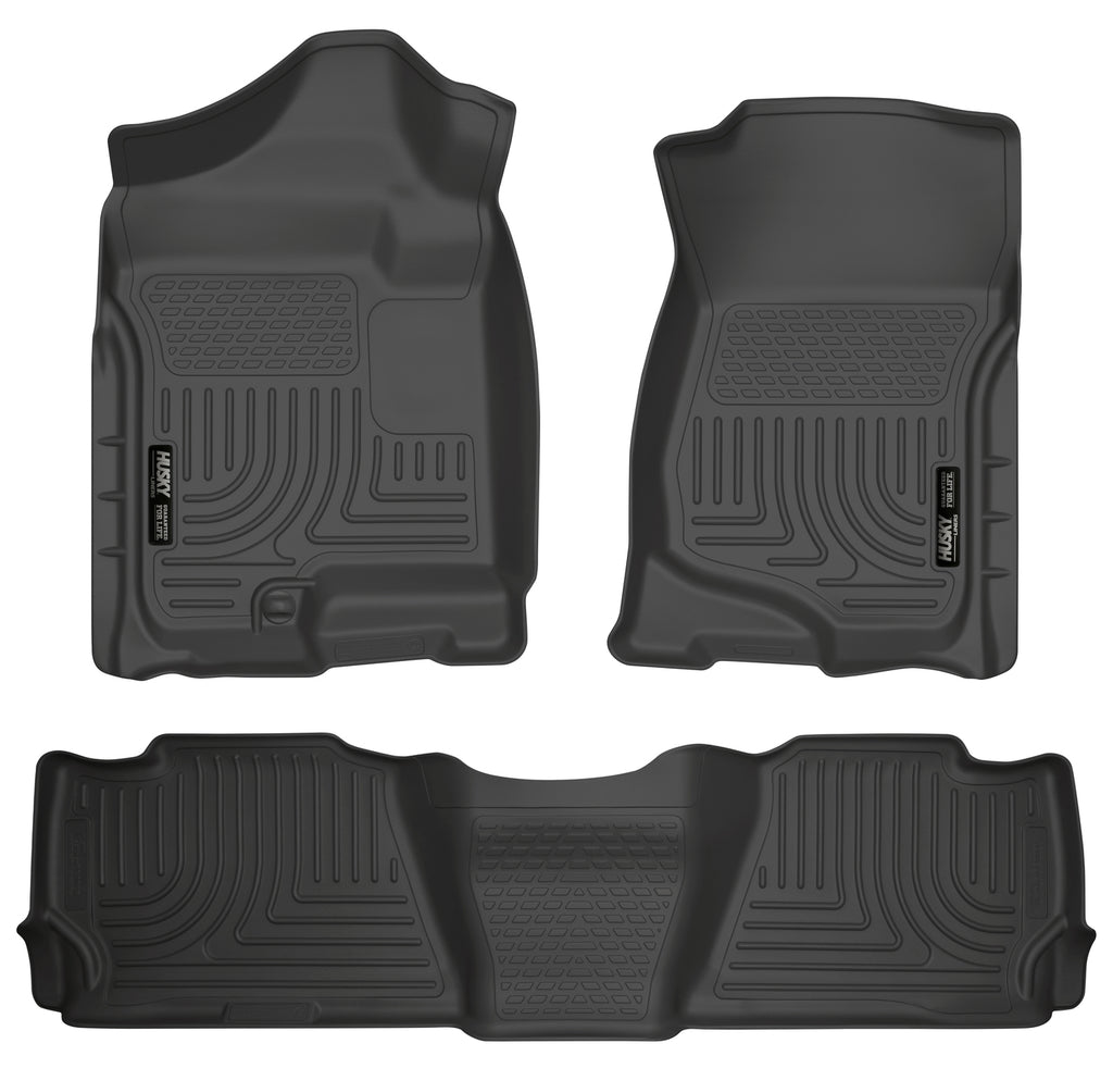 Husky Liners 07-13 GM Escalade/Suburban/Yukon WeatherBeater Black Front & 2nd Seat Floor Liners-Husky Liners-HSL98251