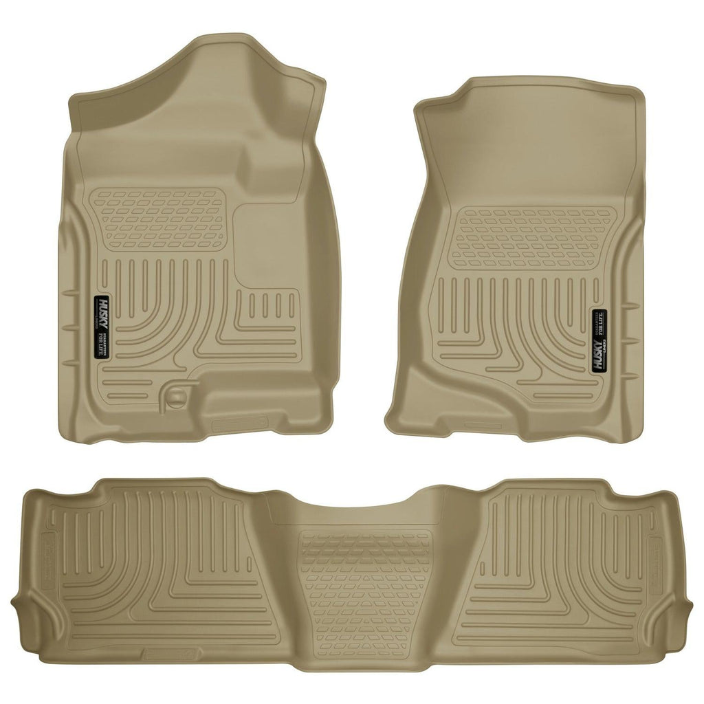 Husky Liners 07-13 GM Escalade/Suburban/Yukon WeatherBeater Tan Front & 2nd Seat Floor Liners-Husky Liners-HSL98253