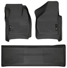 Load image into Gallery viewer, Husky Liners 08-10 Ford SD Crew Cab WeatherBeater Combo Black Floor Liners (w/o Manual Trans Case)-Husky Liners-HSL98381