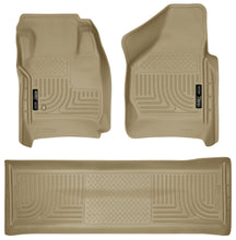Load image into Gallery viewer, Husky Liners 08-10 Ford SD Crew Cab WeatherBeater Combo Tan Floor Liners (w/o Manual Trans Case)-Husky Liners-HSL98383