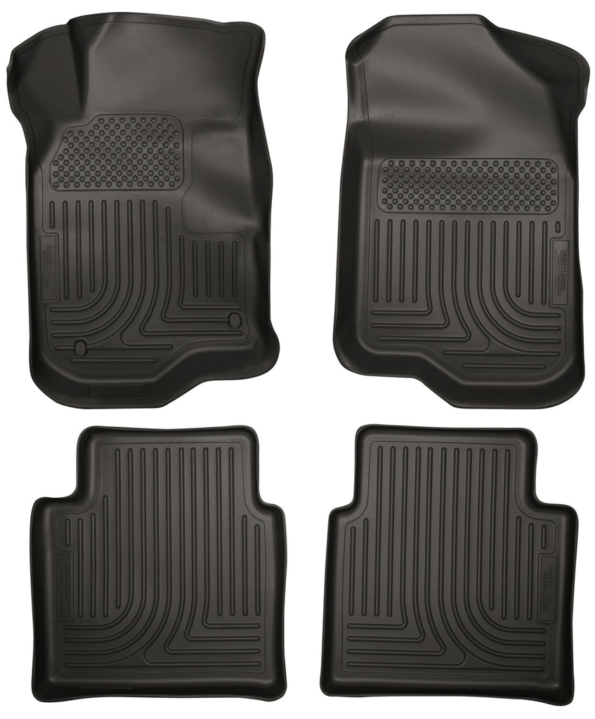 Husky Liners 08-12 Chevy Malibu/07-09 Saturn Aura WeatherBeater Combo Black Floor Liners-Husky Liners-HSL98111