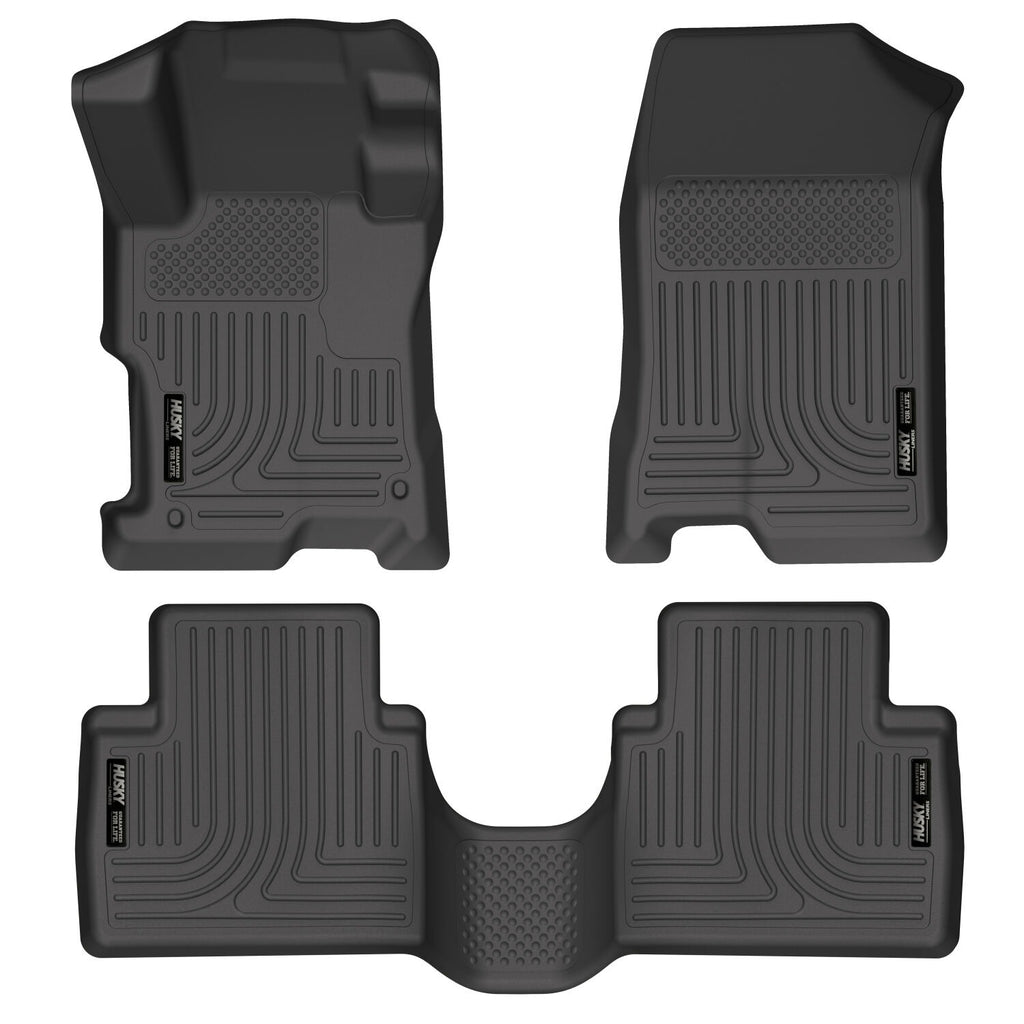 Husky Liners 08-12 Honda Accord (4DR) WeatherBeater Combo Black Floor Liners (One Piece for 2nd Row)-Husky Liners-HSL98401