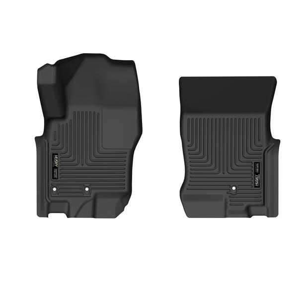 Husky Liners 08-21 Nissan Frontier Crew Cab WeatherBeater Front Row Black Floor Liners-Husky Liners-HSL13511