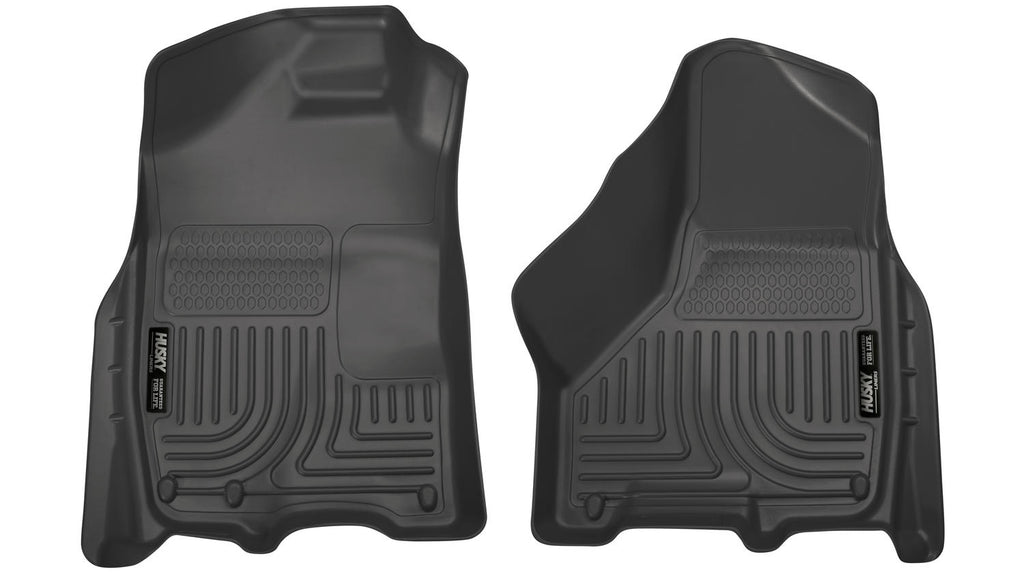 Husky Liners 09-10 Dodge Ram 1500/2500/3500 WeatherBeater Front Row Black Floor Liners-Husky Liners-HSL18001