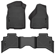 Load image into Gallery viewer, Husky Liners 09-12 Dodge Ram 1500 Quad Cab WeatherBeater Black Front &amp; Second Seat Floor Liner-Husky Liners-HSL99011