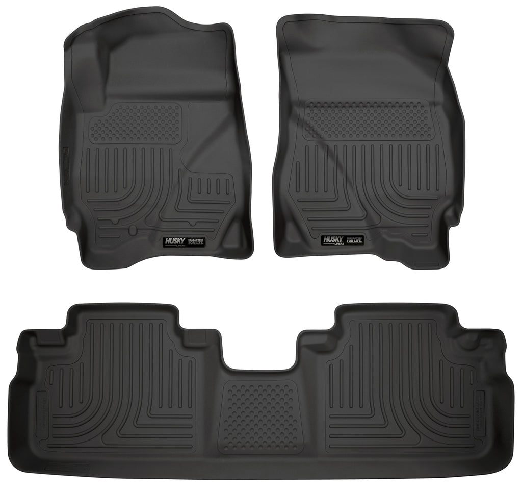 Husky Liners 09-12 Ford Escape/Mazda Tribute (Base/Hybrid) WeatherBeater Combo Black Floor Liners-Husky Liners-HSL98351