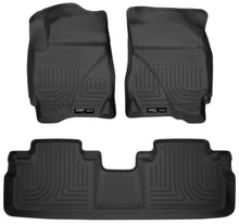 Load image into Gallery viewer, Husky Liners 09-12 Ford Escape/Mazda Tribute (Base/Hybrid) WeatherBeater Combo Black Floor Liners-Husky Liners-HSL98351