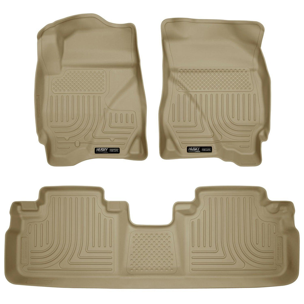 Husky Liners 09-12 Ford Escape/Mazda Tribute (Base/Hybrid) WeatherBeater Combo Tan Floor Liners-Husky Liners-HSL98353