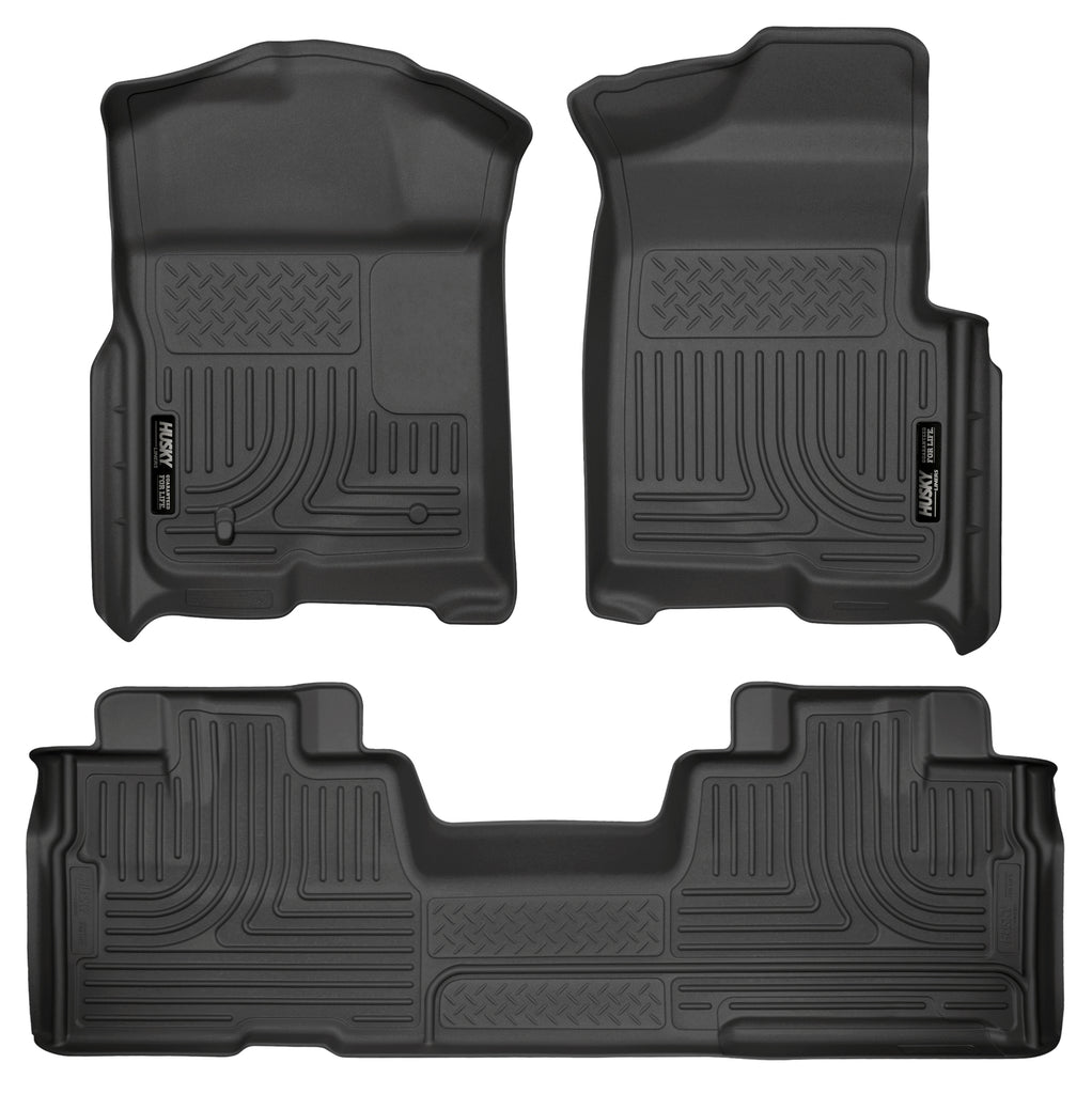 Husky Liners 09-12 Ford F-150 Super Cab WeatherBeater Combo Black Floor Liners-Husky Liners-HSL98341