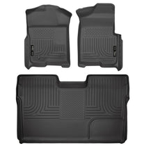 Load image into Gallery viewer, Husky Liners 09-12 Ford F-150 Super Crew Cab WeatherBeater Combo Black Floor Liners-Husky Liners-HSL98331