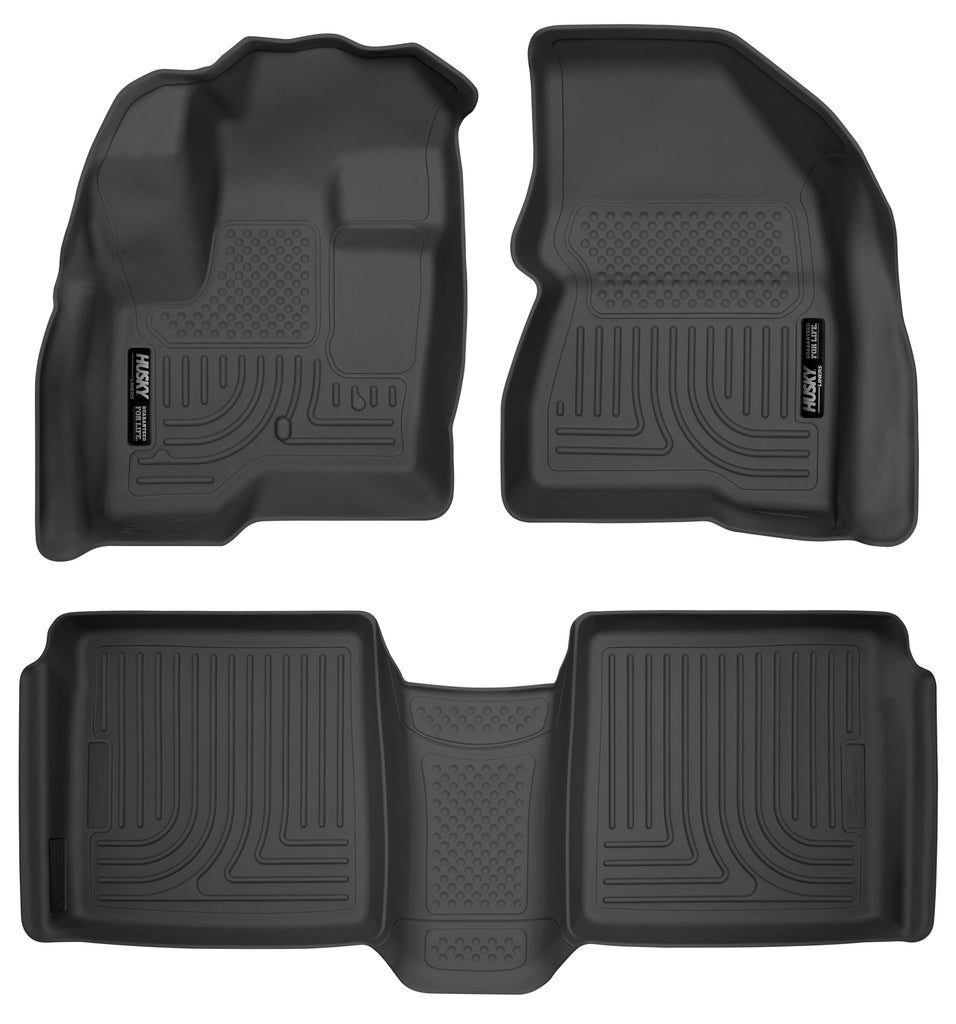 Husky Liners 09-12 Ford Flex/10-12 Lincoln MKT WeatherBeater Combo Black Floor Liners-Husky Liners-HSL98741