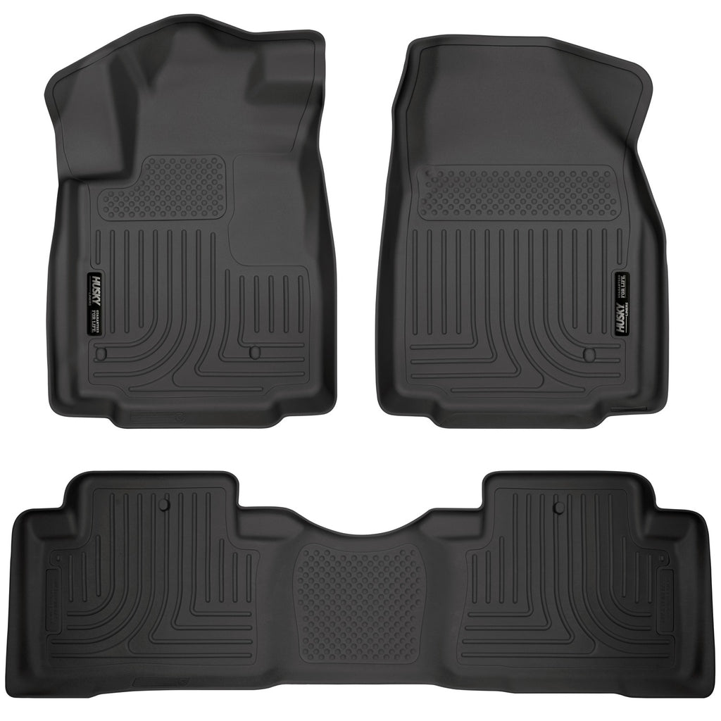Husky Liners 09-12 Honda Pilot (All) WeatherBeater Combo Black Floor Liners (One Piece for 2nd Row)-Husky Liners-HSL98421