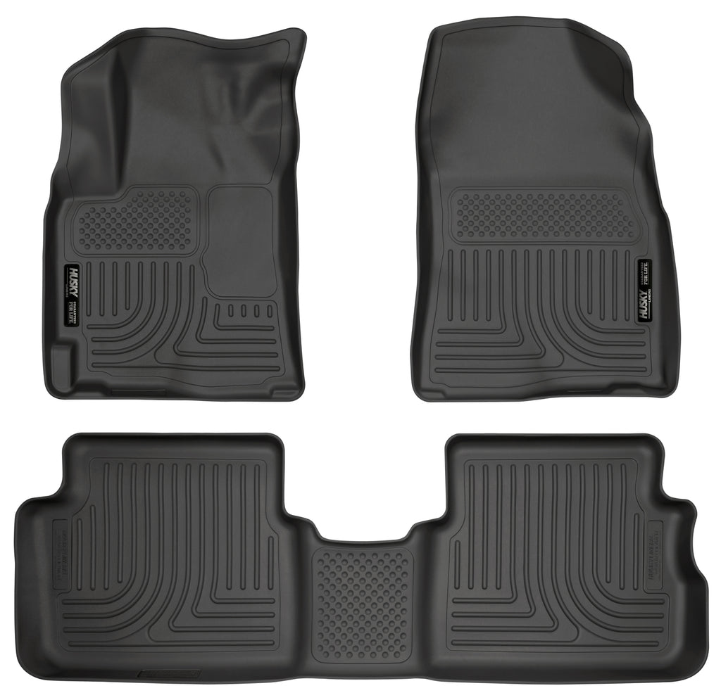 Husky Liners 09-12 Toyota Corolla/Matrix/Pontiac Vibe (FWD) WeatherBeater Combo Black Floor Liners-Husky Liners-HSL98531