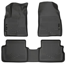Load image into Gallery viewer, Husky Liners 09-12 Toyota Corolla/Matrix/Pontiac Vibe (FWD) WeatherBeater Combo Black Floor Liners-Husky Liners-HSL98531