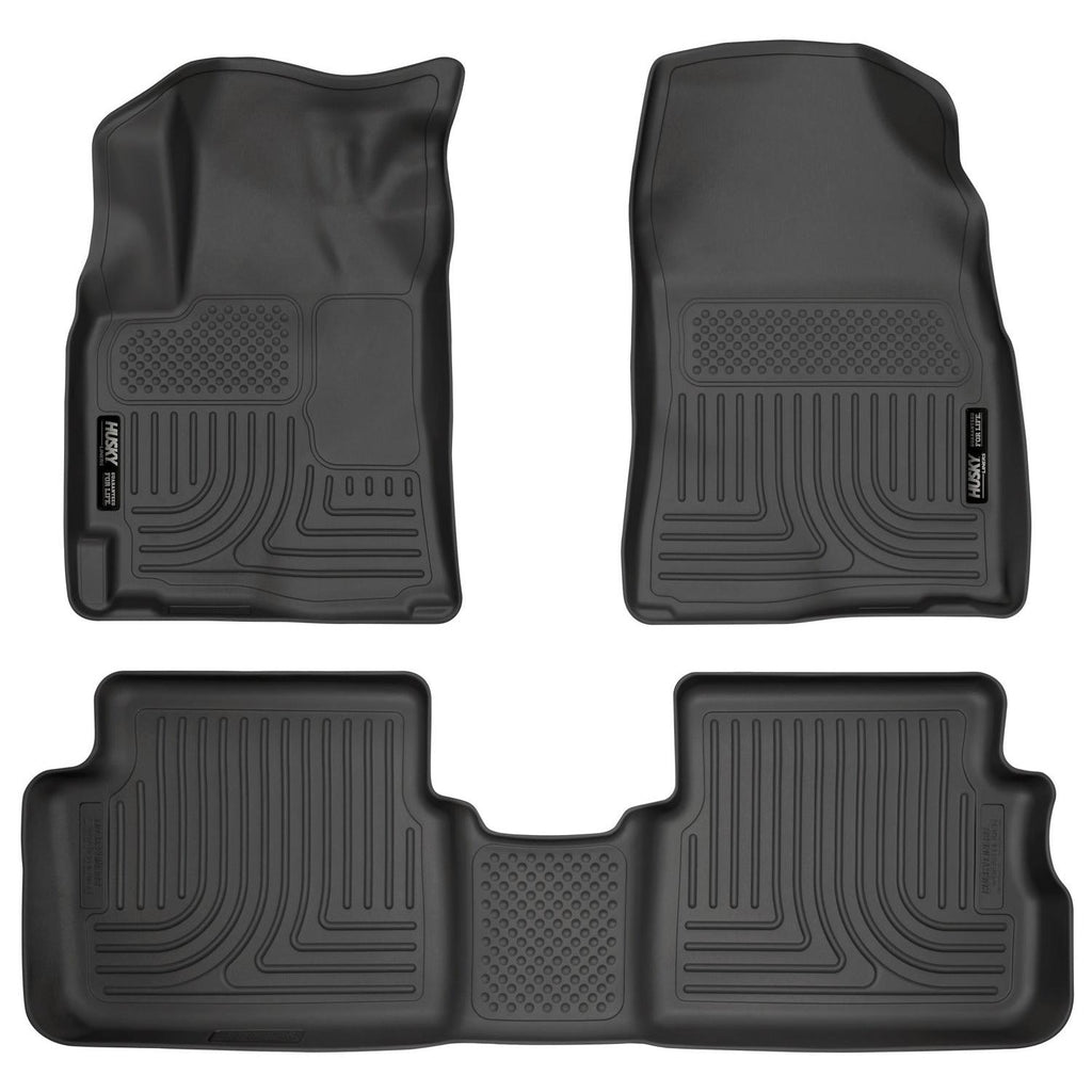 Husky Liners 09-12 Toyota Corolla/Matrix/Pontiac Vibe (FWD) WeatherBeater Combo Black Floor Liners-Husky Liners-HSL98531