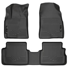 Load image into Gallery viewer, Husky Liners 09-12 Toyota Corolla/Matrix/Pontiac Vibe (FWD) WeatherBeater Combo Black Floor Liners-Husky Liners-HSL98531