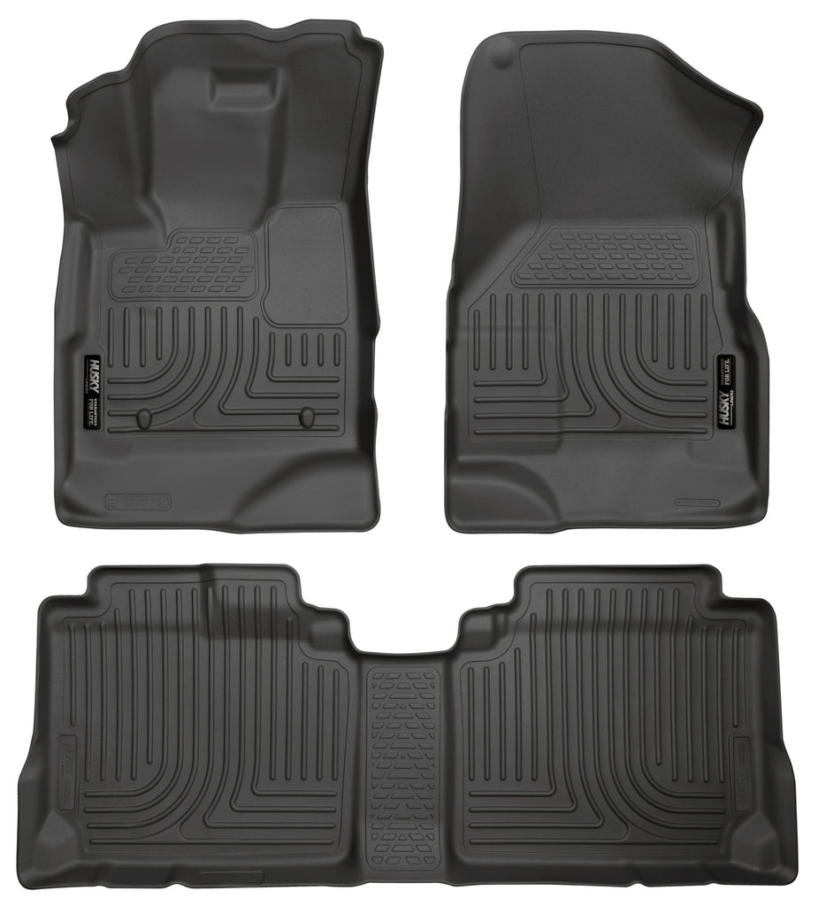 Husky Liners 10-12 Chevy Equinox/GMC Terrain WeatherBeater Combo Black Floor Liners-Husky Liners-HSL98131