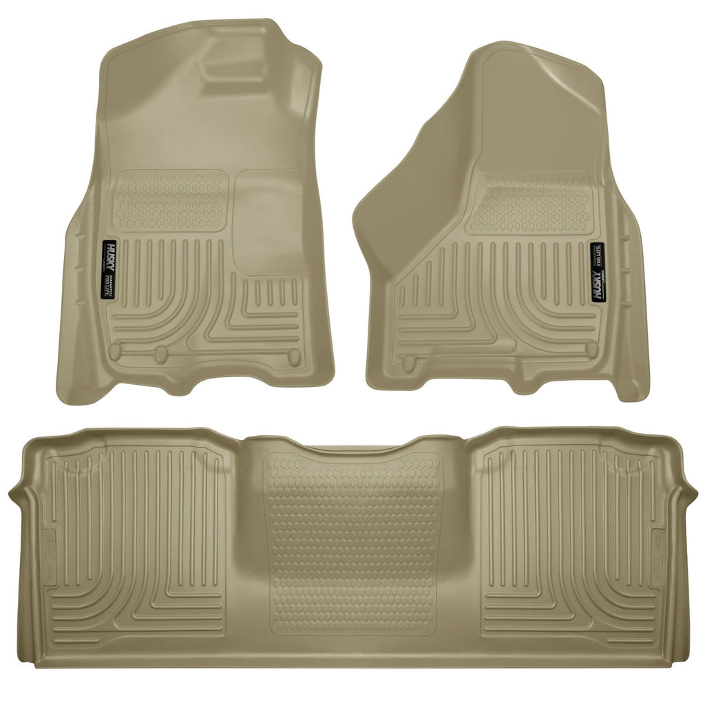 Husky Liners 10-12 Dodge Ram 2500/3500 Mega Cab WeatherBeater Combo Tan Floor Liners-Husky Liners-HSL99043