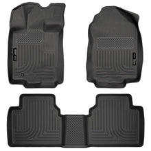 Load image into Gallery viewer, Husky Liners 10-12 Ford Fusion/Lincoln MKZ (FWD) WeatherBeater Combo Black Floor Liners-Husky Liners-HSL98361