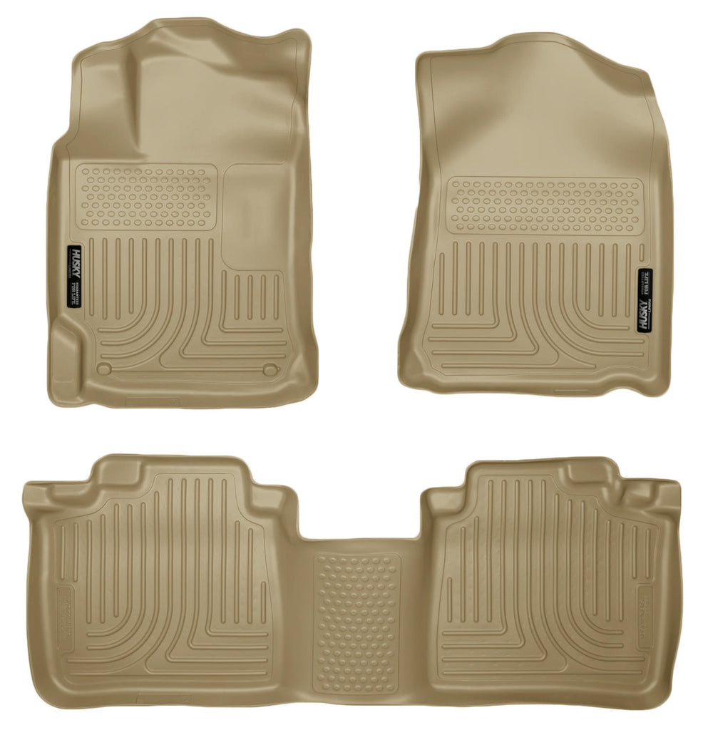Husky Liners 10-13 Lexus RX350/RX450h WeatherBeater Tan Front & 2nd Seat Floor Liners-Husky Liners-HSL99553