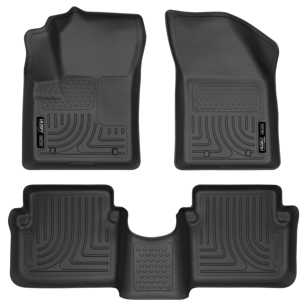 Husky Liners 11-12 Dodge Avenger/Chrysler 200 WeatherBeater Combo Black Floor Liners-Husky Liners-HSL98091