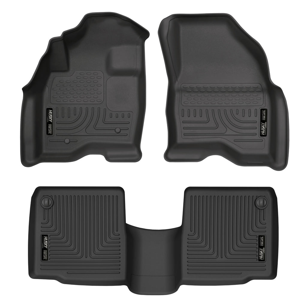 Husky Liners 11-12 Ford Explorer WeatherBeater Combo Black Floor Liners-Husky Liners-HSL98761