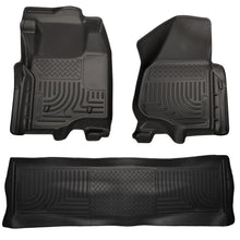 Load image into Gallery viewer, Husky Liners 11-12 Ford SD Crew Cab WeatherBeater Combo Black Floor Liners (w/o Manual Trans Case)-Husky Liners-HSL98711