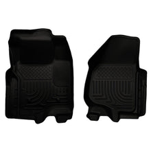 Load image into Gallery viewer, Husky Liners 11-12 Ford Super Duty Crew &amp; Extended Cab WeatherBeater Front Row Black Floor Liners-Husky Liners-HSL18731