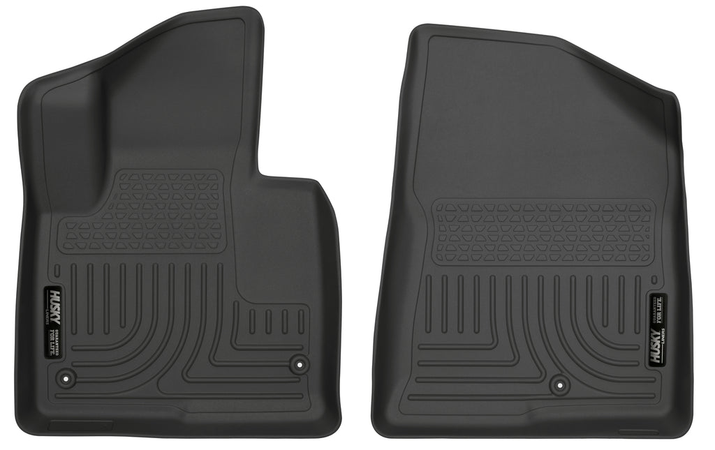 Husky Liners 13-15 Hyundai Sante Fe GLS/Limited WeatherBeater Front Row Black Floor Liners-Husky Liners-HSL13861