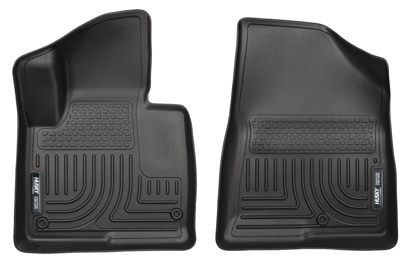 Husky Liners 13-15 Hyundai Sante Fe GLS/Limited WeatherBeater Front Row Black Floor Liners-Husky Liners-HSL13861