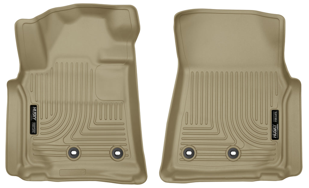 Husky Liners 13-16 Lexus LX570 / 13-16 Toyota Land Cruiser WeatherBeater Front Tan Floor Liners-Husky Liners-HSL13093