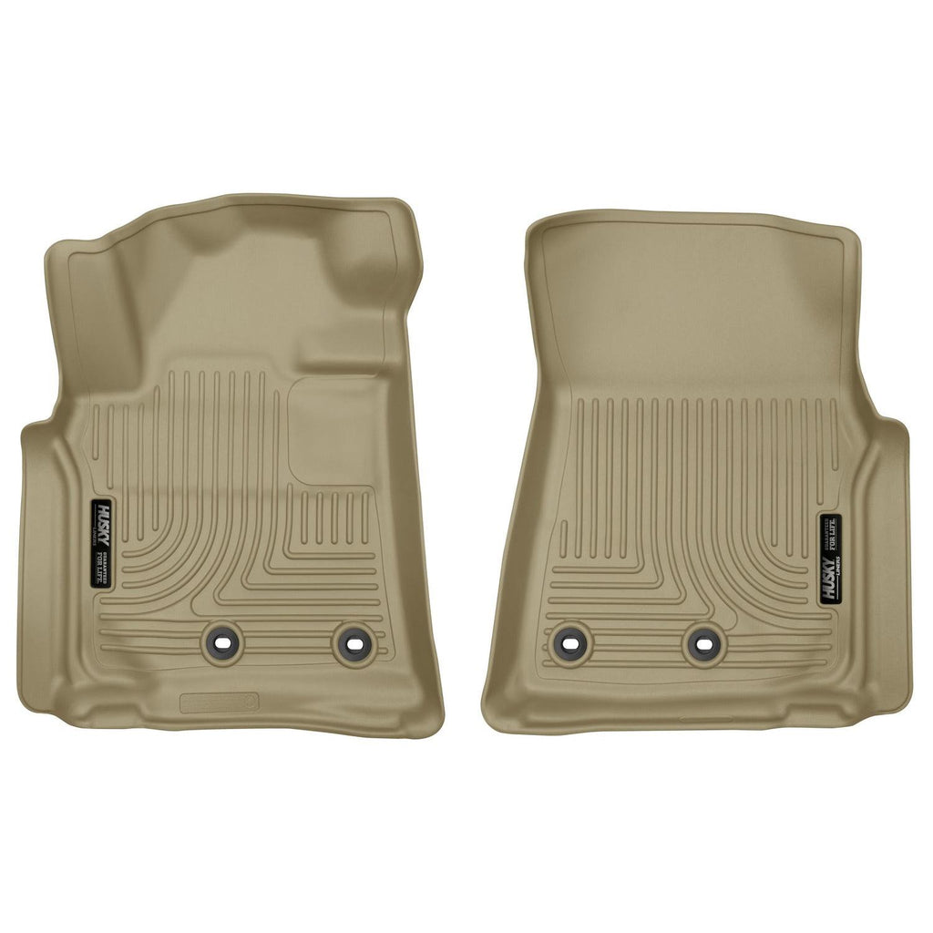 Husky Liners 13-16 Lexus LX570 / 13-16 Toyota Land Cruiser WeatherBeater Front Tan Floor Liners-Husky Liners-HSL13093