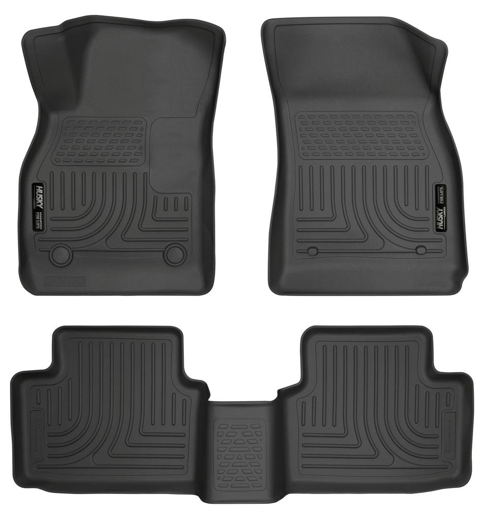 Husky Liners 13 Chevy Malibu WeatherBeater Black Front & 2nd Seat Floor Liners-Husky Liners-HSL98191