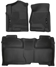 Load image into Gallery viewer, Husky Liners 14-18 Chevrolet Silverado Crew Cab X-Act Contour Front &amp; Second Seat Floor Liners-Husky Liners-HSL53908