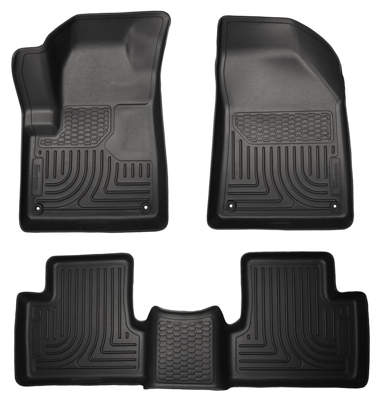 Husky Liners 14 Jeep Cherokee WeatherBeater Black Front and Second Seat Floor Liners-Husky Liners-HSL99031