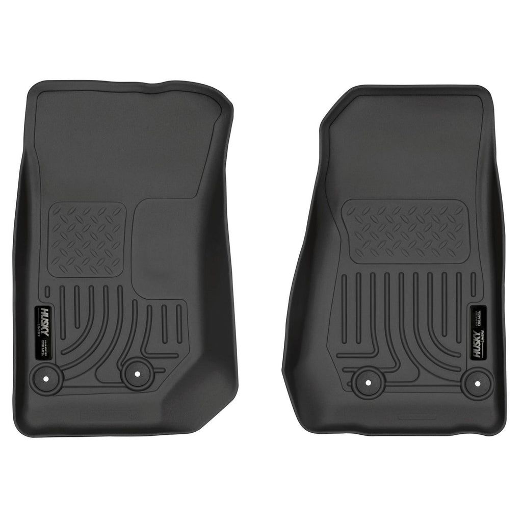 Husky Liners 14 Jeep Wrangler 2/4 Door Weatherbeater Black Front Floor Liners-Husky Liners-HSL18041