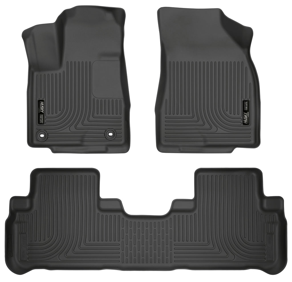 Husky Liners 14 Toyota Highlander Weatherbeater Black Front & 2nd Seat Floor Liners-Husky Liners-HSL99601