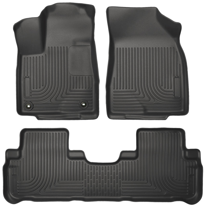 Husky Liners 14 Toyota Highlander Weatherbeater Black Front & 2nd Seat Floor Liners-Husky Liners-HSL99601