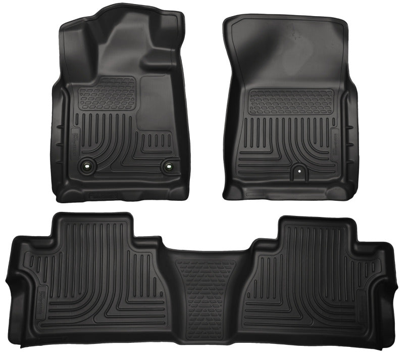 Husky Liners 14 Toyota Tundra Weatherbeater Black Front & 2nd Seat Floor Liners-Husky Liners-HSL99581