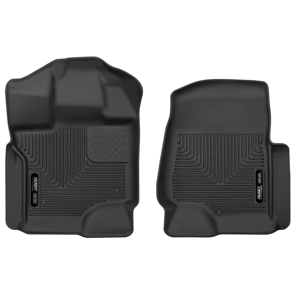 Husky Liners 15-17 Ford F-250 Super Duty Crew Cab X-Act Contour Black Front Floor Liners-Husky Liners-HSL53361