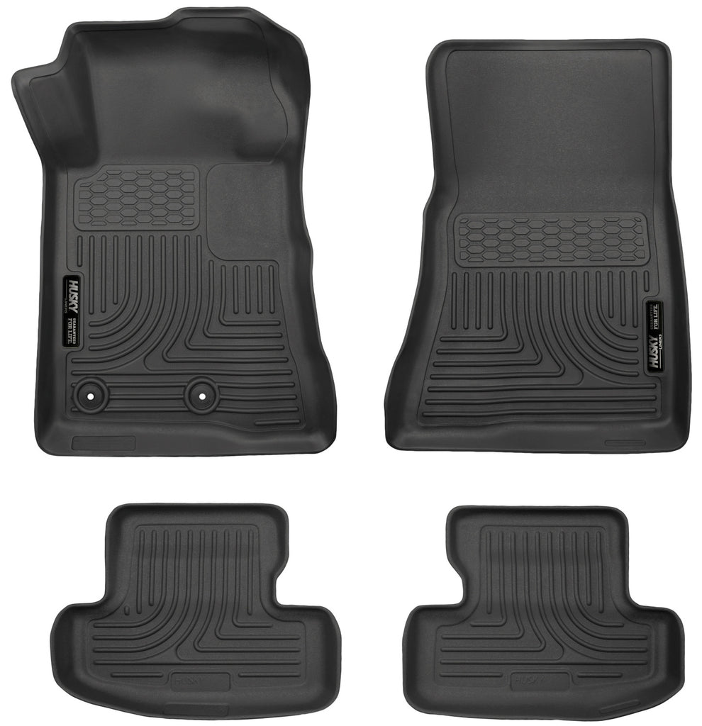 Husky Liners 15-22 Ford Mustang WeatherBeater Black Front & Second Seat Floor Liner-Husky Liners-HSL99371