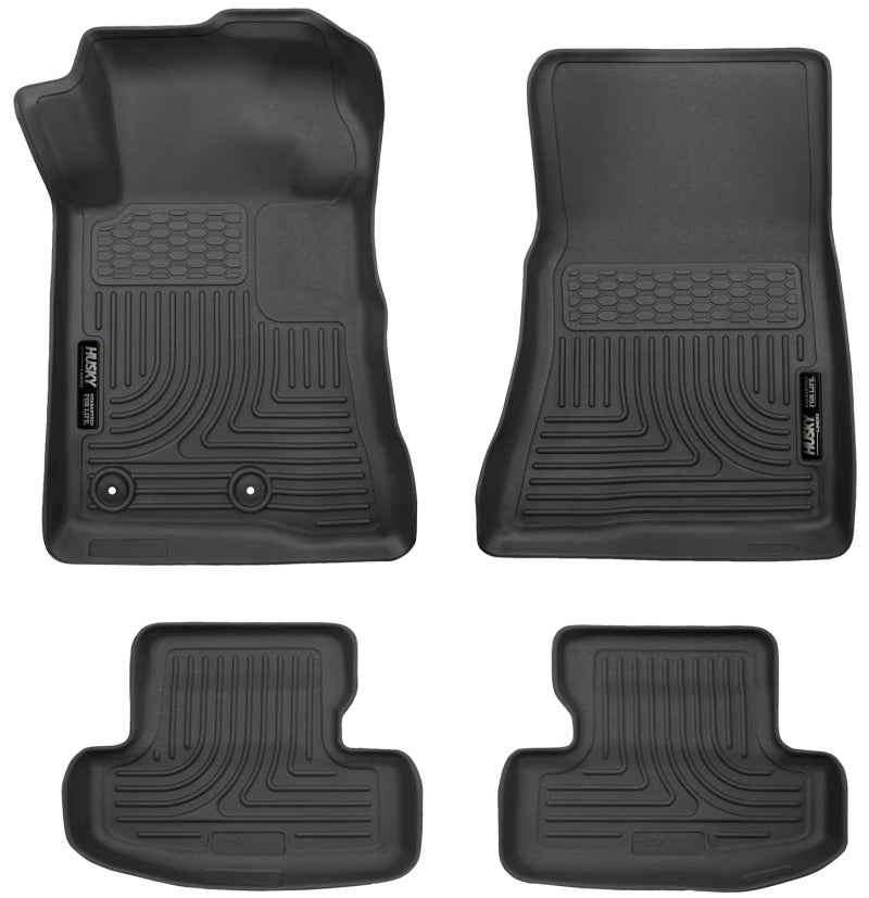 Husky Liners 15-22 Ford Mustang WeatherBeater Black Front & Second Seat Floor Liner-Husky Liners-HSL99371