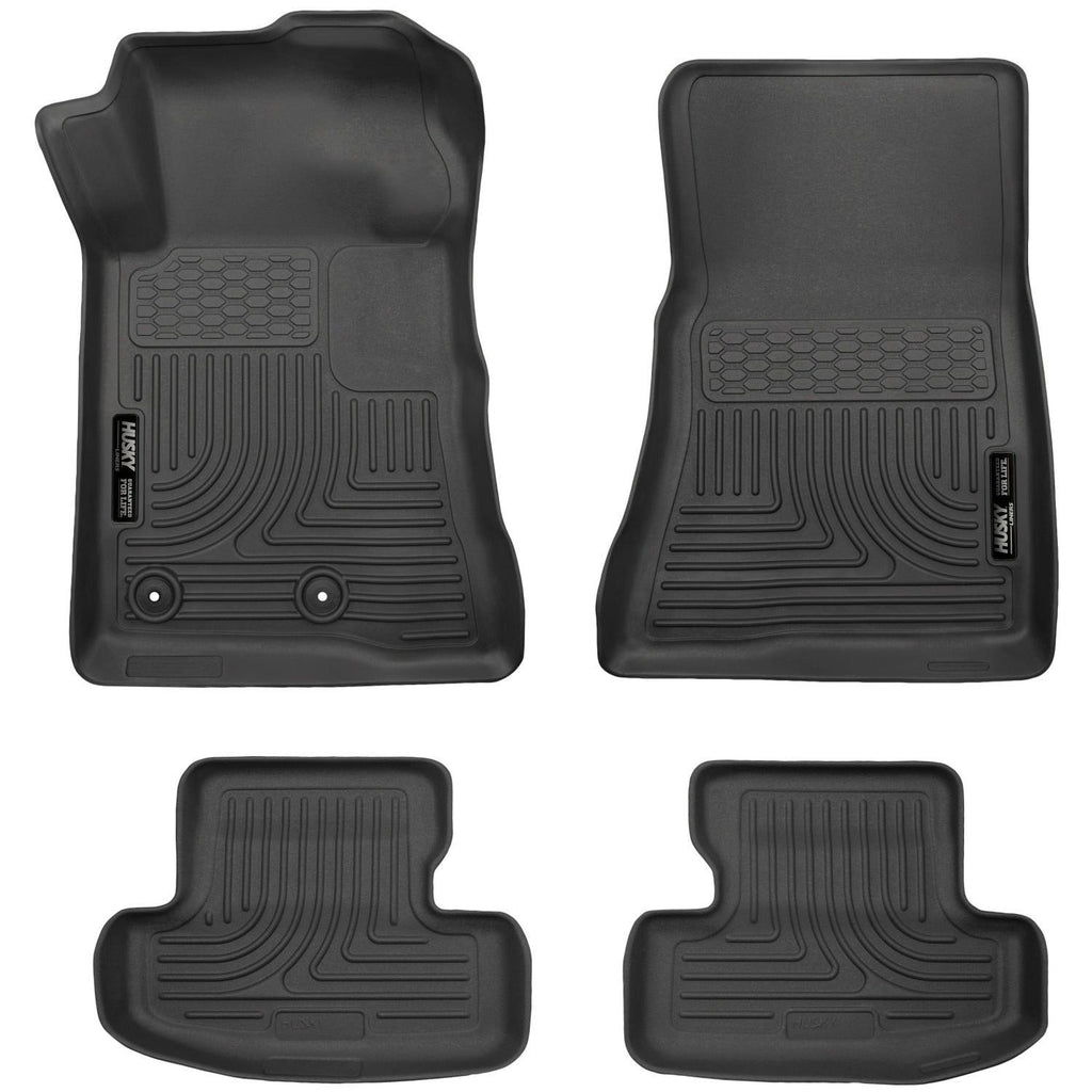 Husky Liners 15-22 Ford Mustang WeatherBeater Black Front & Second Seat Floor Liner-Husky Liners-HSL99371