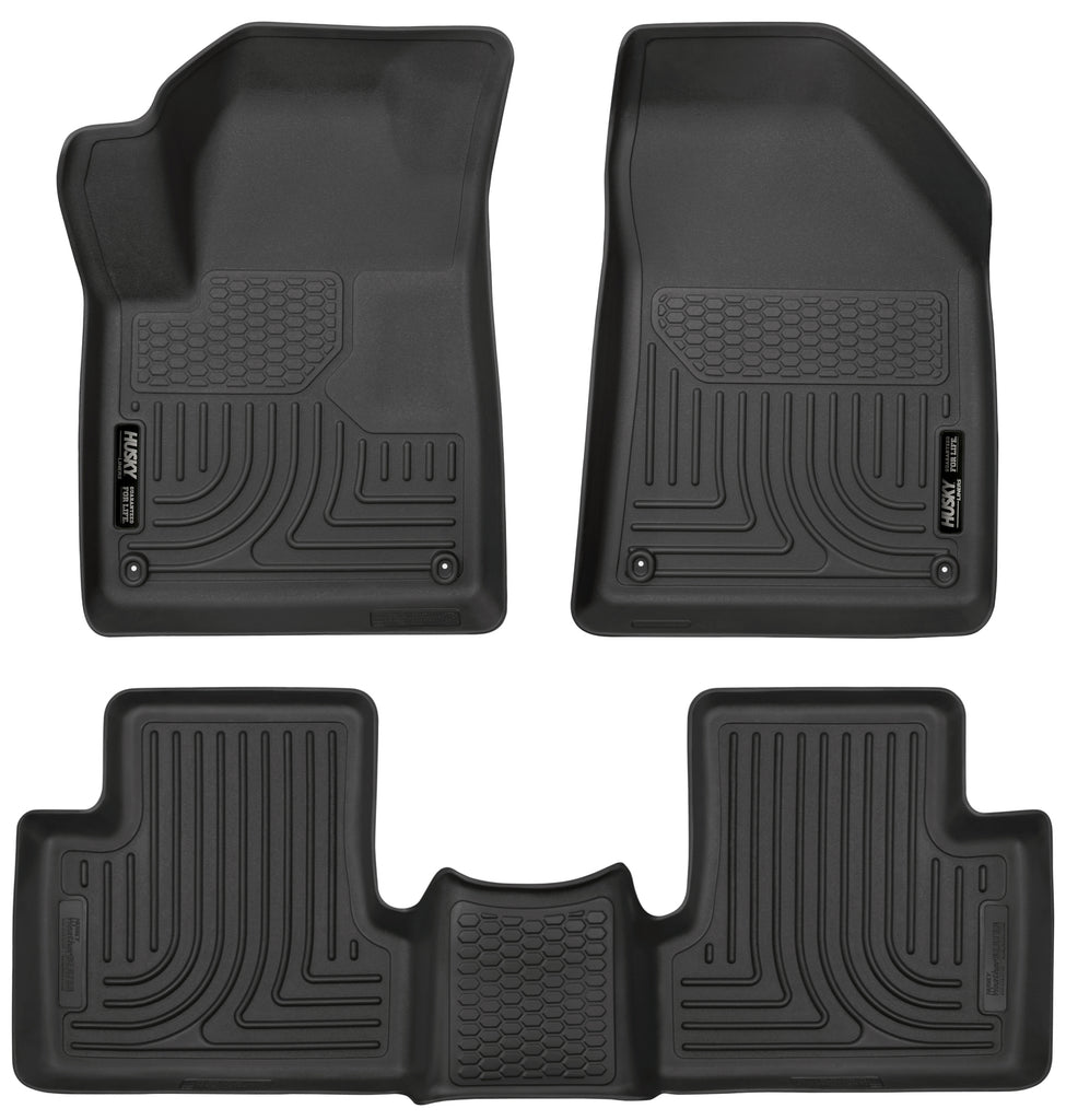 Husky Liners 15-22 Jeep Cherokee WeatherBeater Combo Black Floor Liners-Husky Liners-HSL99091