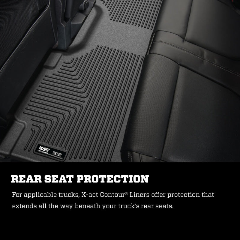 Husky Liners 15-23 Ford F-150 Super Cab X-Act Contour Black 2nd Seat Floor Liners-Husky Liners-HSL53451