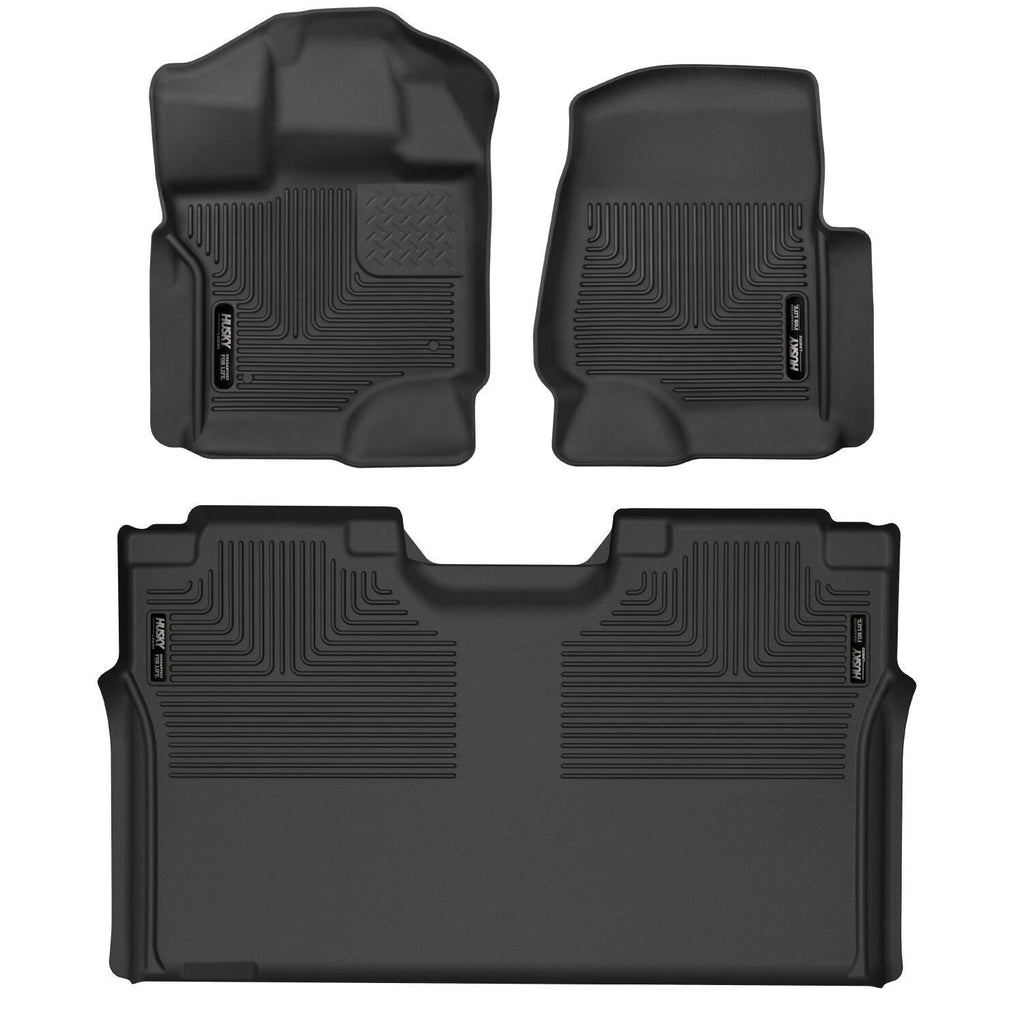 Husky Liners 15-23 Ford F-150 SuperCrew Weatherbeater Black Front & 2nd Seat Floor Liners-Husky Liners-HSL94041
