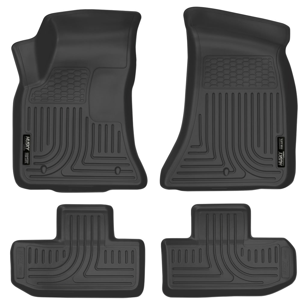 Husky Liners 16-22 Dodge Challenger (RWD) Front & Second Row Black Floor Liners-Husky Liners-HSL99171