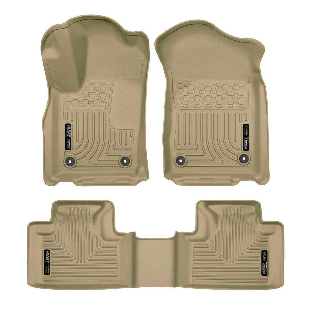 Husky Liners 16-22 Dodge Durango Weatherbeater Tan Front & 2nd Seat Floor Liners-Husky Liners-HSL99153