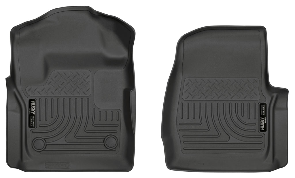 Husky Liners 17 Ford F-250 F-350 Super Duty Standard Cab WeatherBeater Black Front Floor Liners-Husky Liners-HSL13311